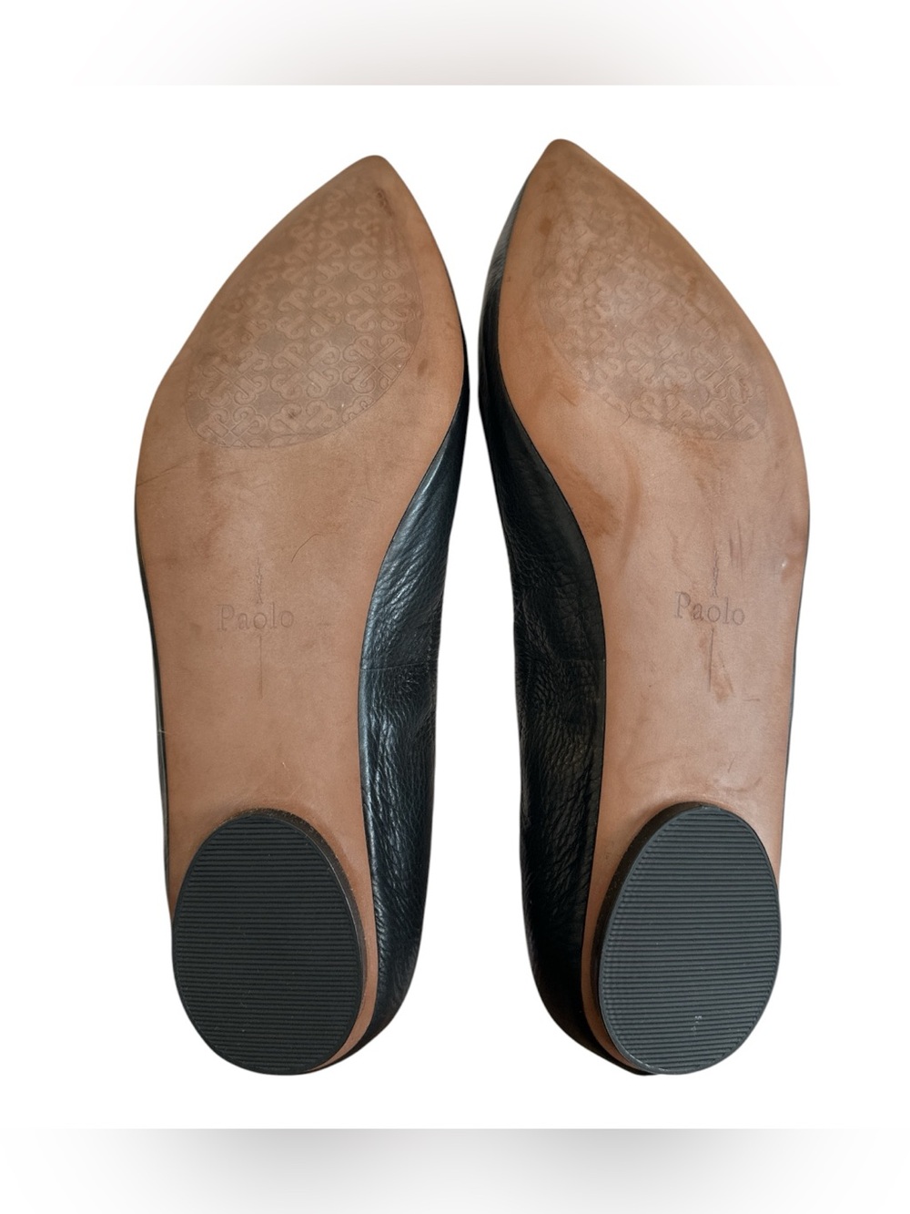 Linea Paolo Black Leather Pointed Toe Ballet Flats Size 7.5 - Picture 6 of 9